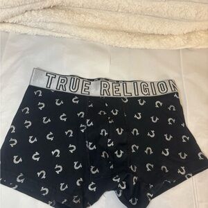 True Religion Black and White Patterned Boxer Briefs like new without tag
